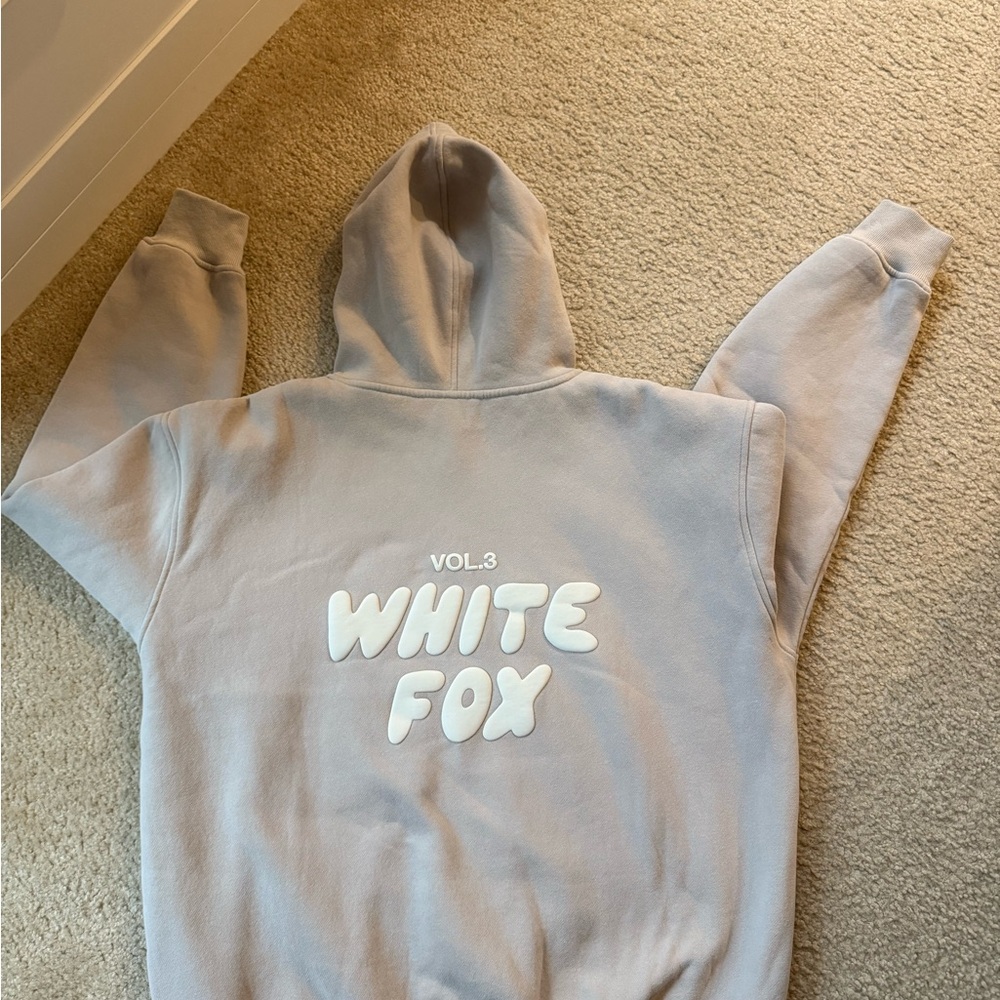 White Fox Hoodie in tan